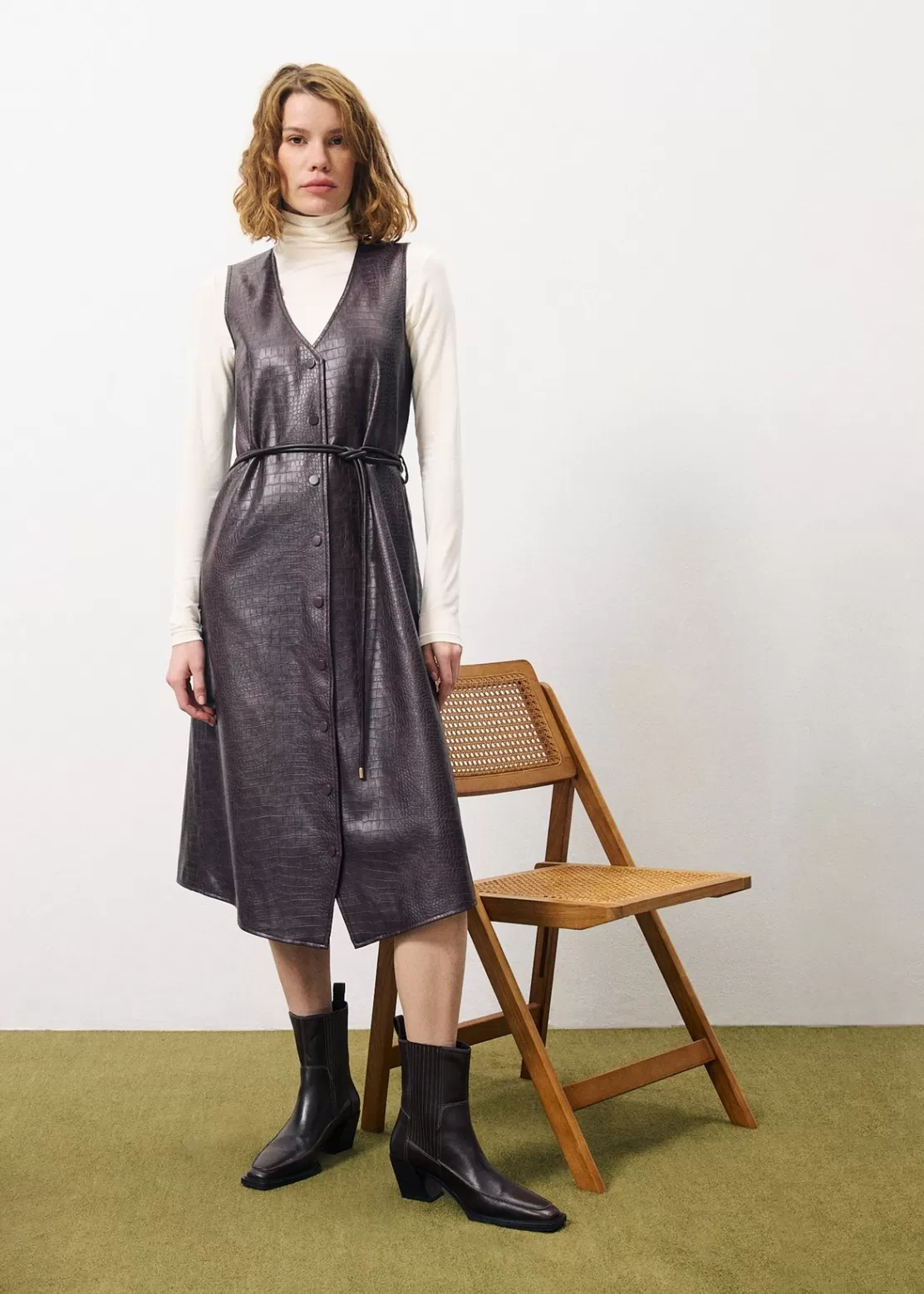 FRNCH Dresses^ADONIA Dress Brown