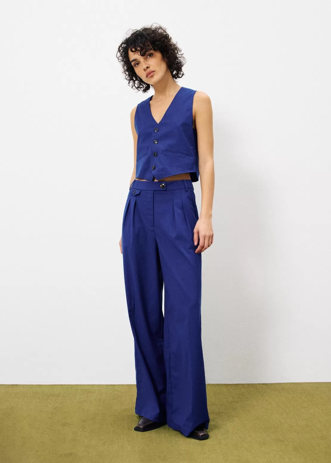 FRNCH Sweaters & Cardigans^ALIX Waistcoat Blue