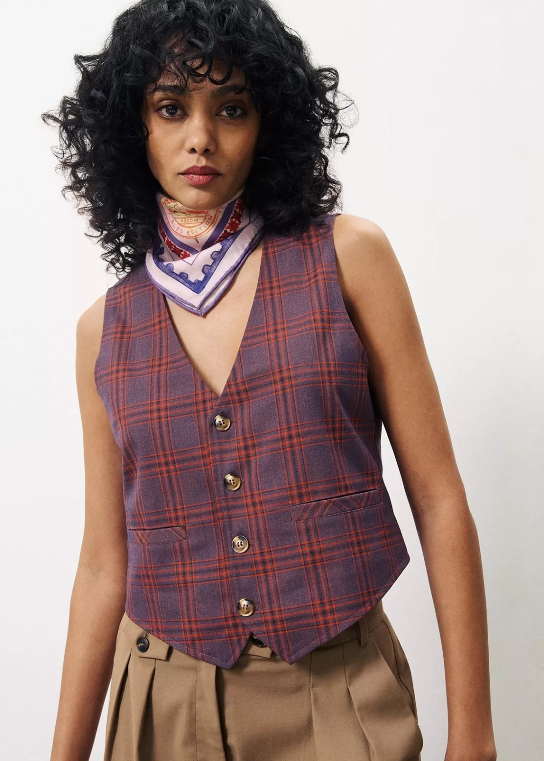 FRNCH Sweaters & Cardigans^ALIX Waistcoat Purple