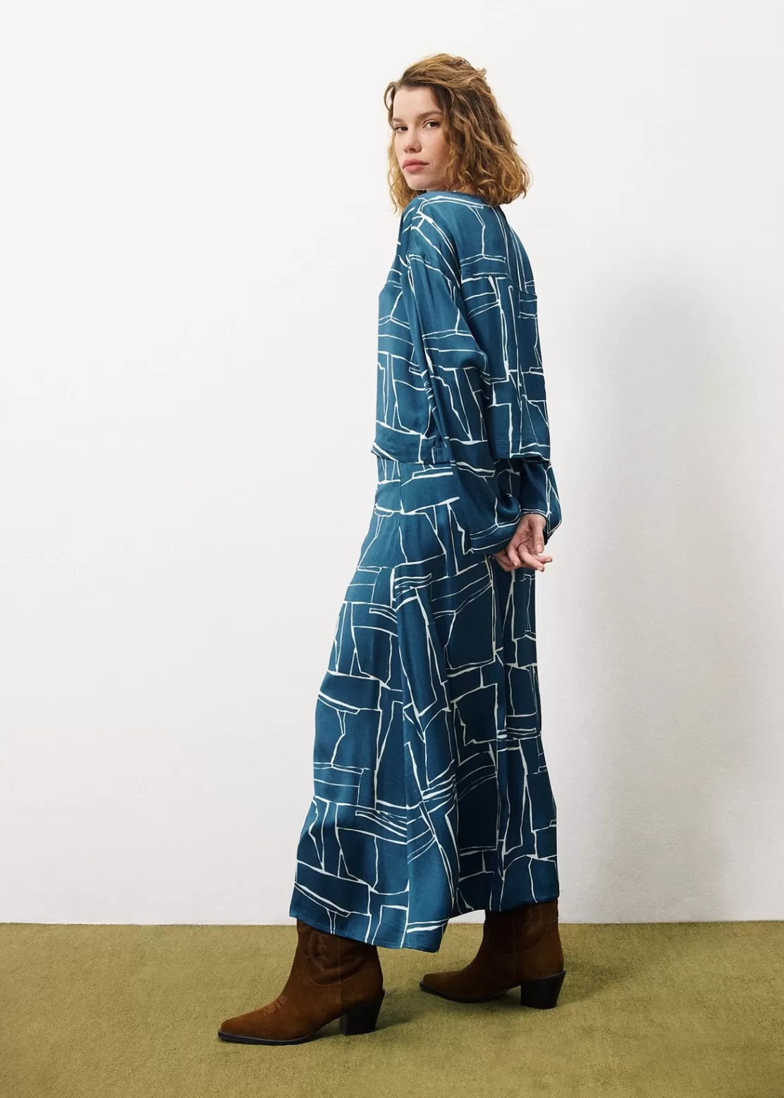 FRNCH Skirts^AZENOR Skirt Blue
