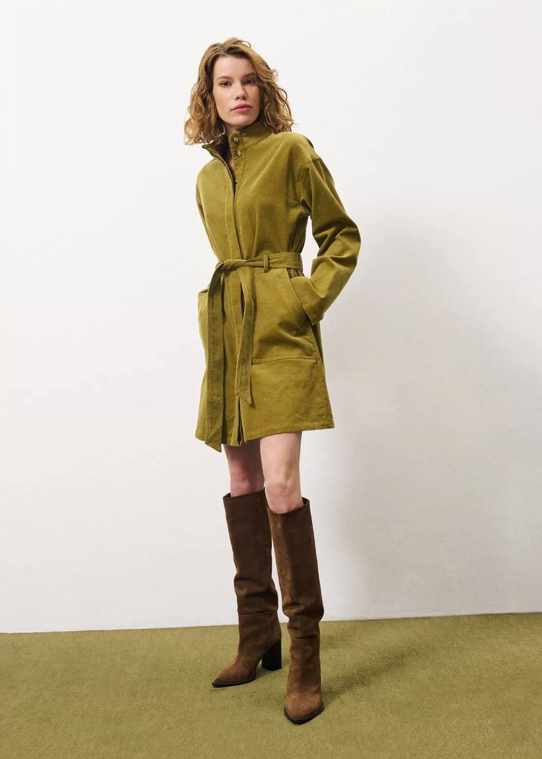 FRNCH Dresses^CLOELIA Dress Green
