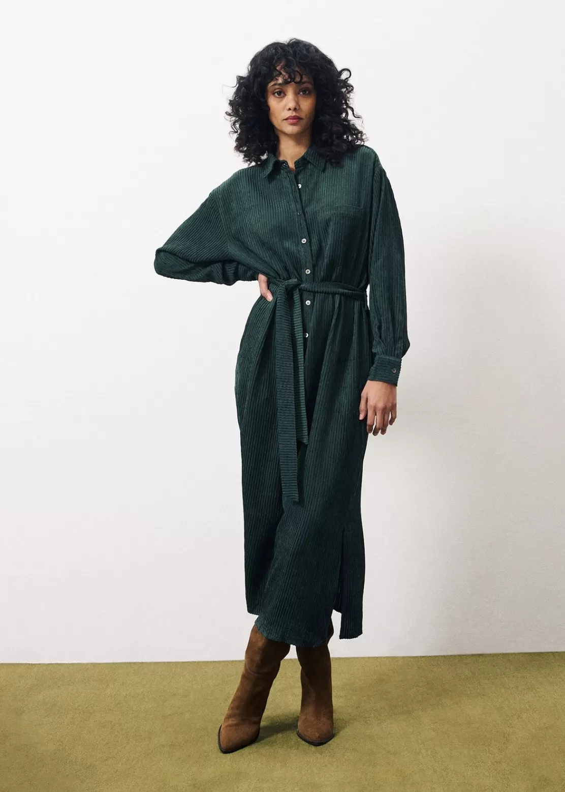 FRNCH Dresses^CLORIS Dress Green