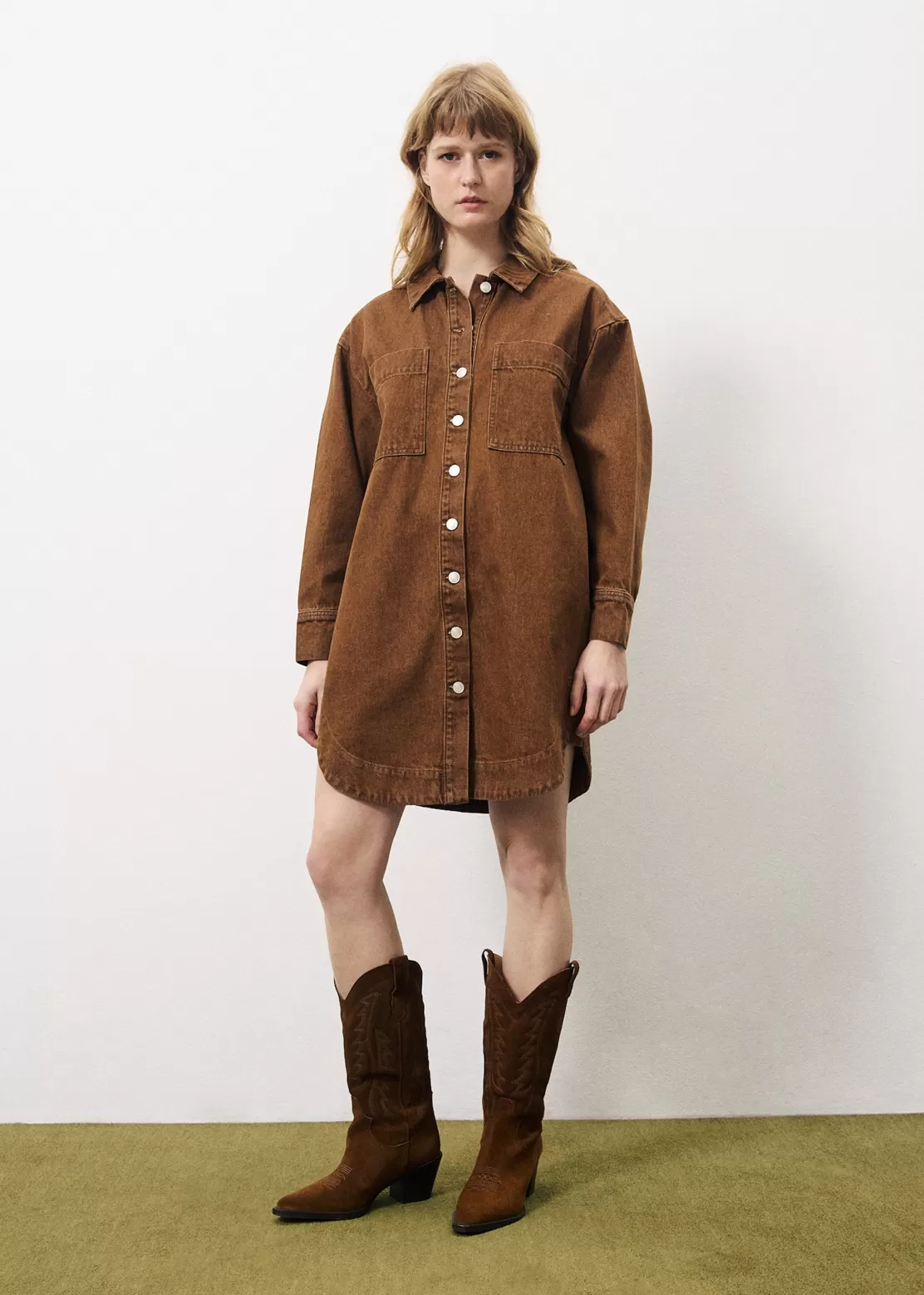 FRNCH Dresses^DOMITILLE Dress Brown