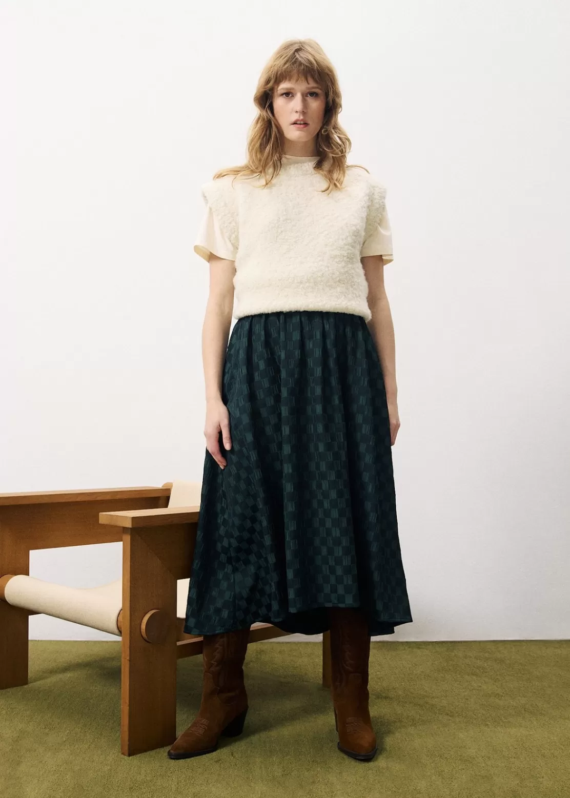 FRNCH Skirts^EMANUELLE Skirt Green