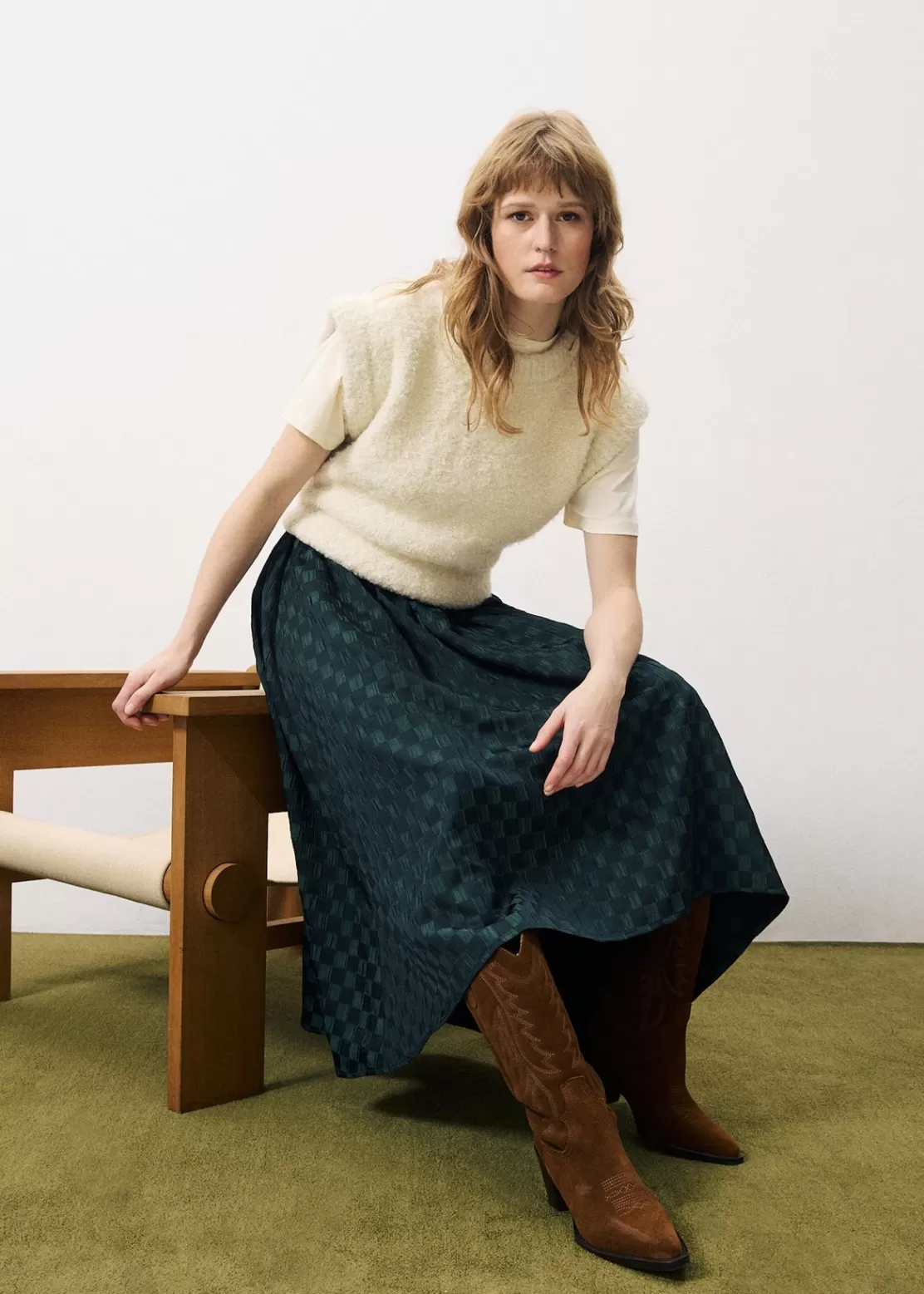 FRNCH Skirts^EMANUELLE Skirt Green