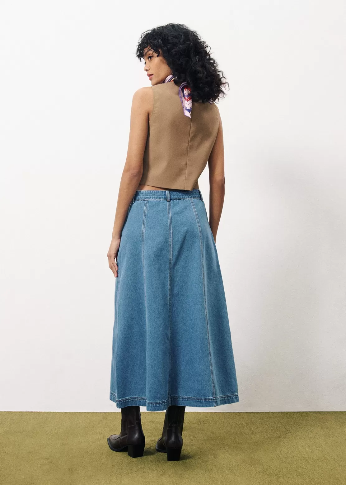 FRNCH Skirts^ERMELINE Skirt Blue