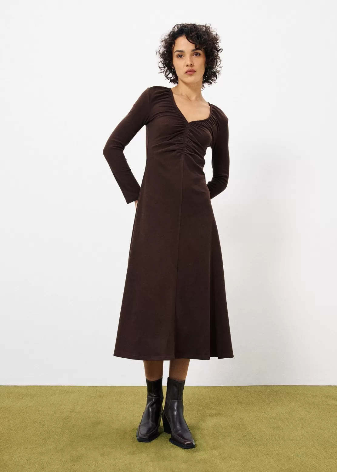 FRNCH Dresses^MAEE Dress Brown