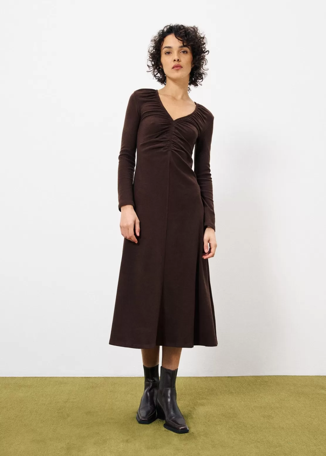 FRNCH Dresses^MAEE Dress Brown