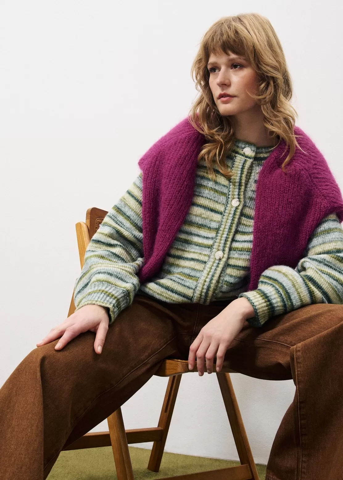 FRNCH Sweaters & Cardigans^MEGANE Cardigan Green