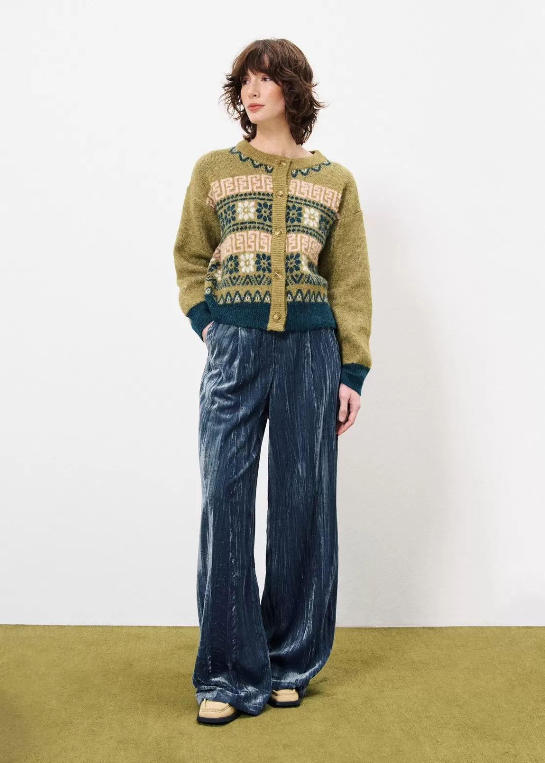 FRNCH Sweaters & Cardigans^MEGANE Cardigan Green