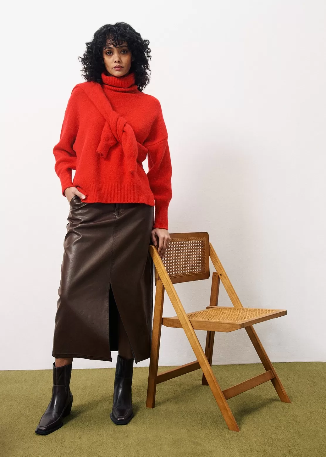 FRNCH Skirts^NASSIA Skirt Brown